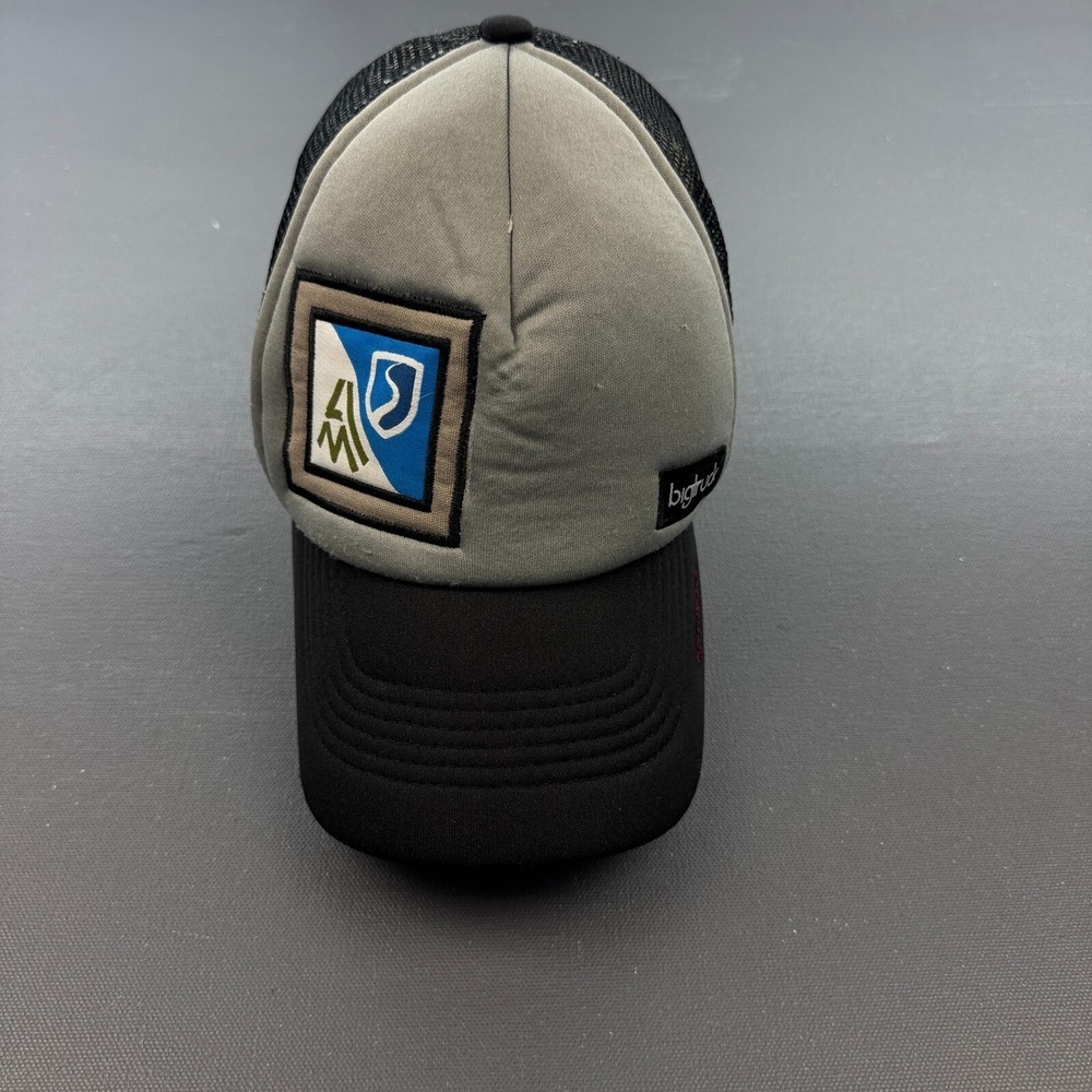 BigTruck Unisex OS Black Gray Trucker Hat Squaw Valley Patch Snapback Adjustable